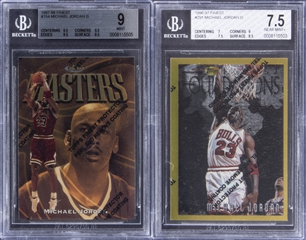 1996-98 Topps Finest Michael Jordan BGS-Graded Duo (2 Different)